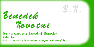 benedek novotni business card